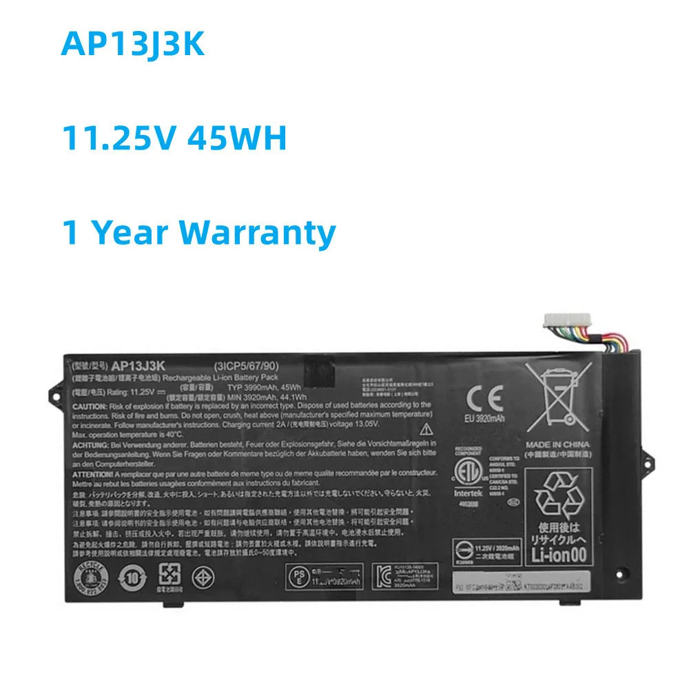 AP13J3K 11.25V 45w laptop battery for acer Chromebook C720 C720P c716 AP13J4K C720-2420 C720-2802 C7