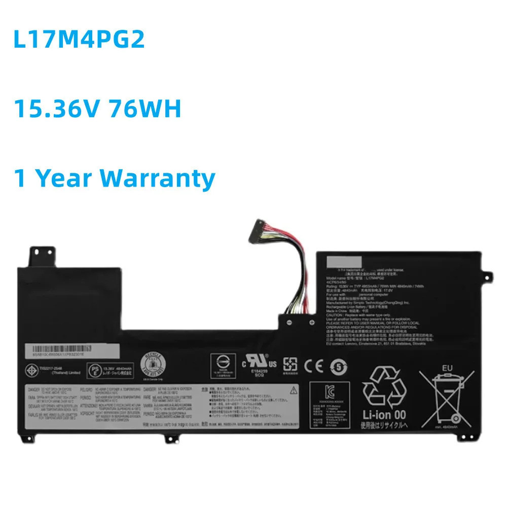 Laptop battery for Lenovo vision, L17M4PG2, l174cg2, 144, V, 7.5-81 micrograms, 17IRHG-81UJ, 81h006,