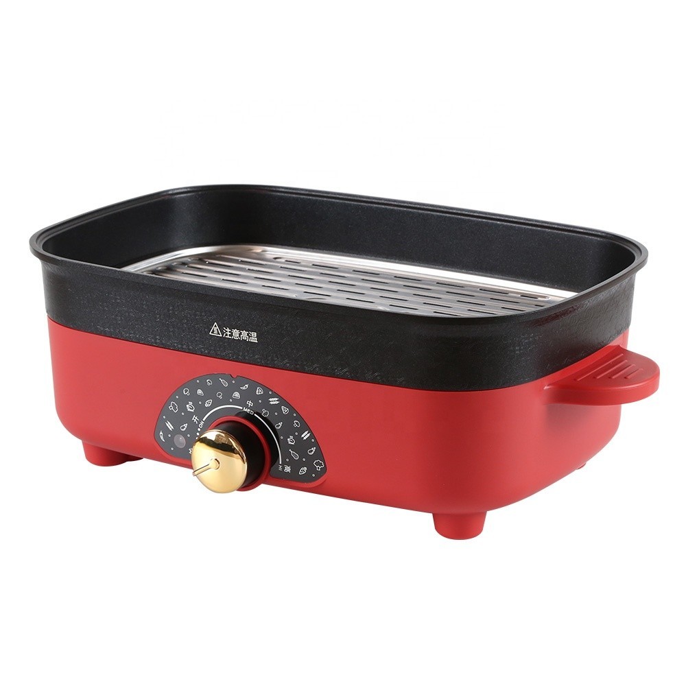 Family Gathering Electric Skillets Nonstick Electric Hot Pot Frying Pan