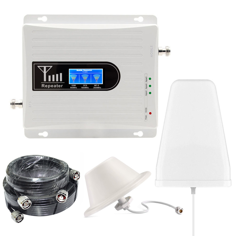 Cellular Signal Extender 900mhz 1800mhz 2600mhz cell phone signal booster network repeater