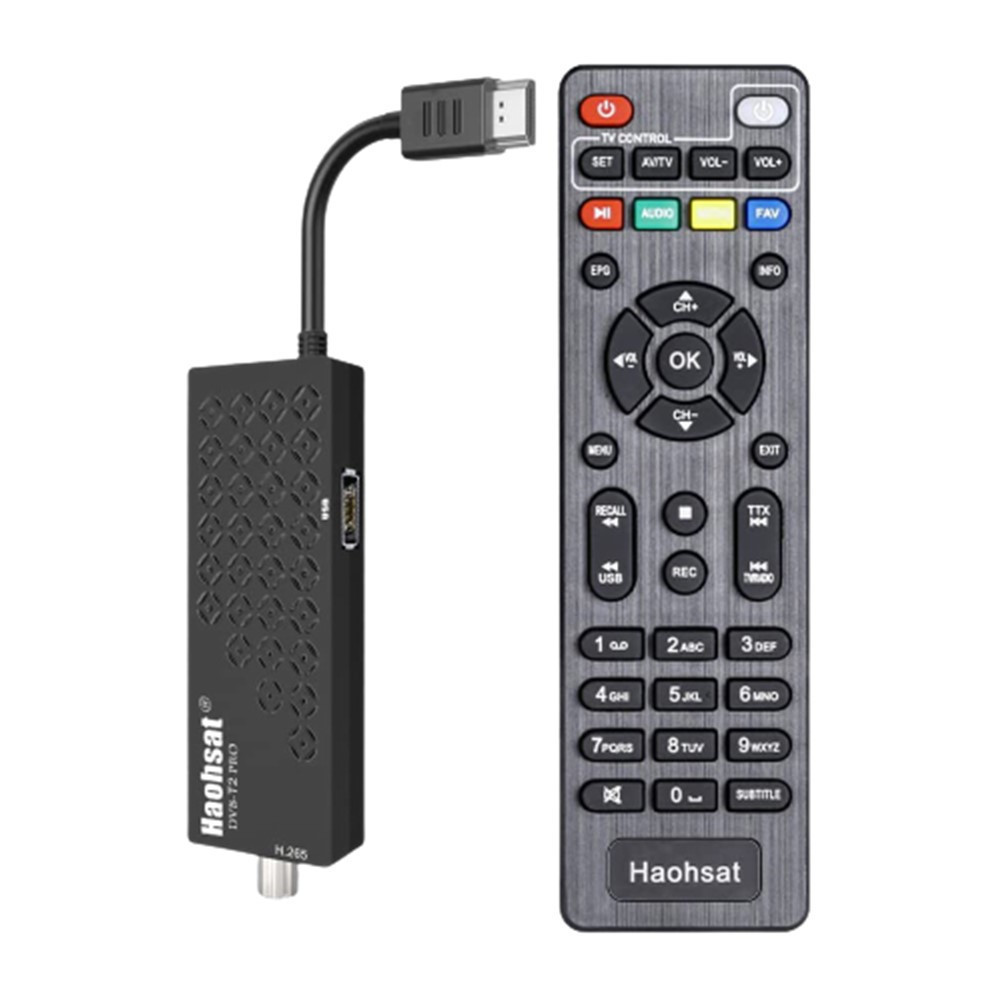 Haohsat DVB-T2Pro TV Stick 4K HEVC DVB Digital Terrestrial Decoder DVB T2 TV HD Tuner H.265 WIFI Set
