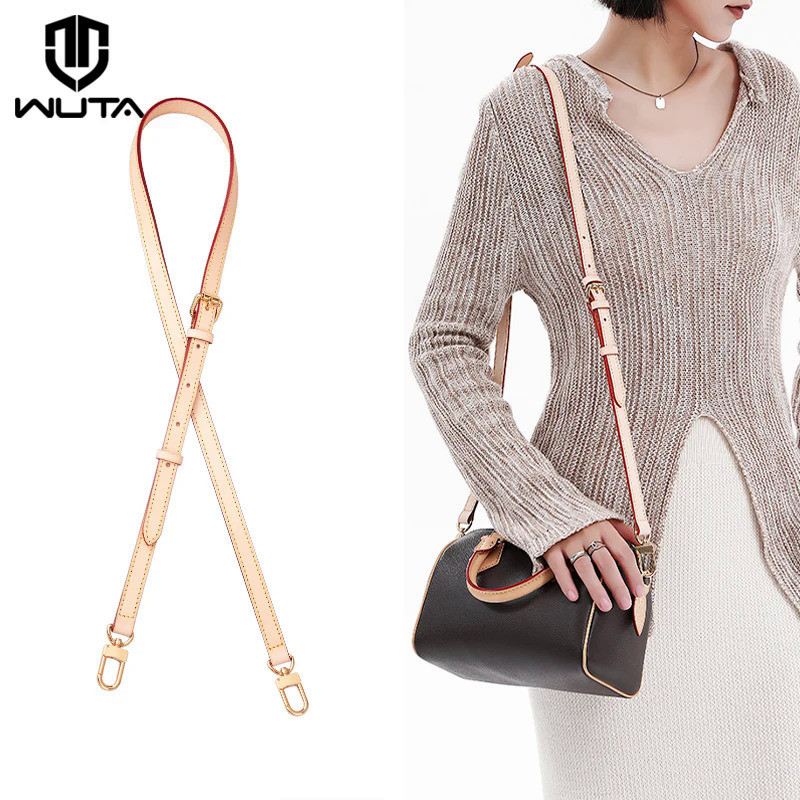 WUTA Bag Strap for LV Speedy 20 25 30 Shoulder Straps 100% Genuine Leather Adjustable Crossbody Long