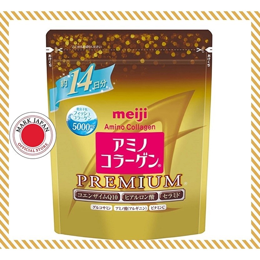 Meiji Amino Collagen Powder Premium Kangen Protein Powder 98g 14 days [Direct from Japan] [Made in J