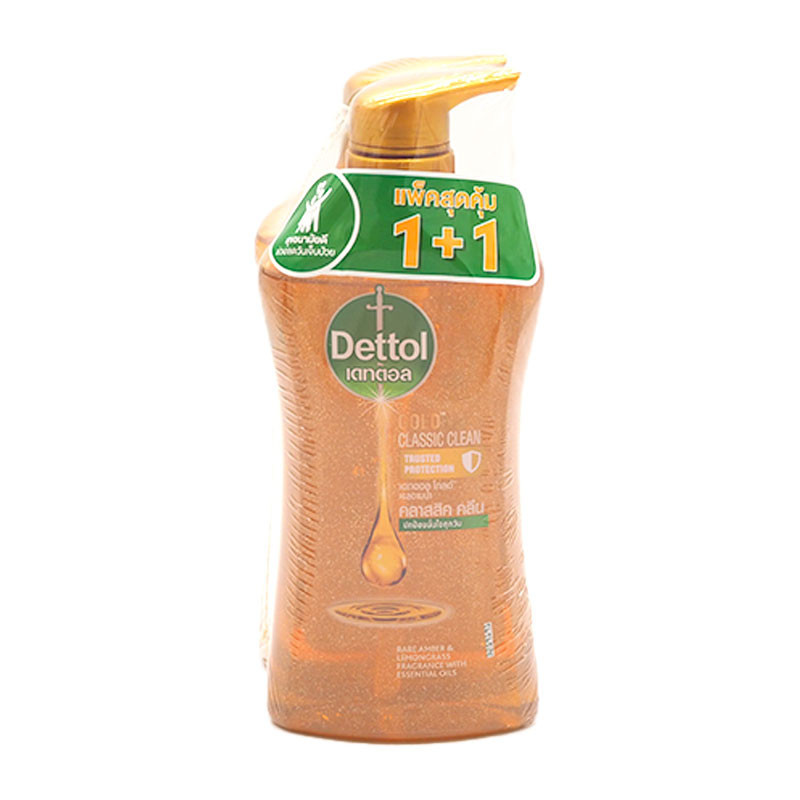 เดทตอล เจลอาบน้ำ โกลด์ คลาสสิค 500 มล. x 1+1 / DETTOL Shower Gel Gold Classic 500 ml x 1+1