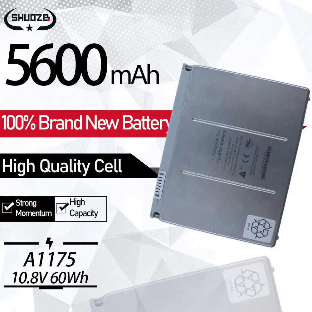 New A1175 A1150 A1260 A1211 Laptop Battery For Apple MacBook Pro 15" MA464 MA463 MA600 MA601 MA609 M