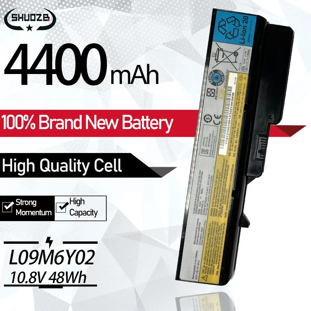 New L09M6Y02 L10M6F21 L09S6Y02 L09L6Y02 L09N6Y02 L10P6F21 Battery For Lenovo G460 G465 G470 G475 G56