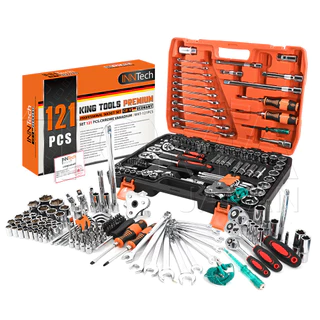 InnTech King Tools ชุดเครื่องมือ ประแจ ชุดบล็อก 121 ชิ้น ขนาด 1/4 นิ้ว 3/8 นิ้ว 1/2 นิ้ว ชุดประแจ รุ่นDKT-121PCS
