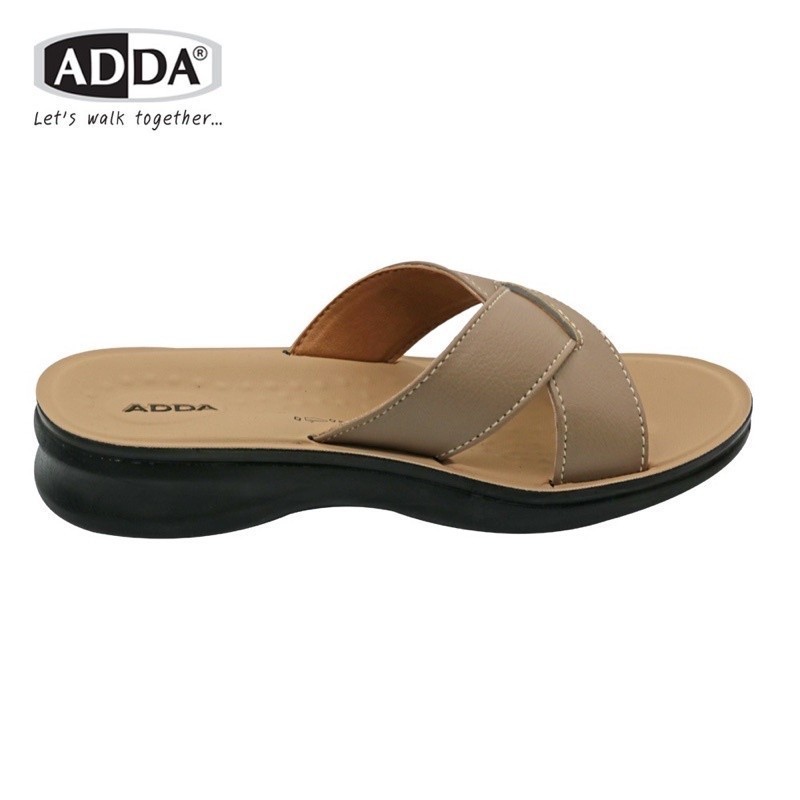 🔥ADDA 74804 รองเท้าแตะลำลอง รองเท้าผู้หญิง ทรง ใส่สบาย พื้นนุ่ม 35-40 สี ดำ แดง ครีม น้ำตาล Moontree