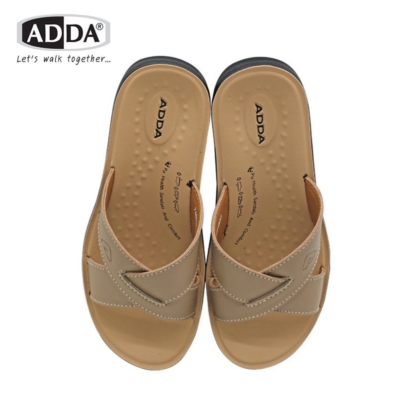 🔥ADDA 74804 รองเท้าแตะลำลอง รองเท้าผู้หญิง ทรง ใส่สบาย พื้นนุ่ม 35-40 สี ดำ แดง ครีม น้ำตาล Moontree