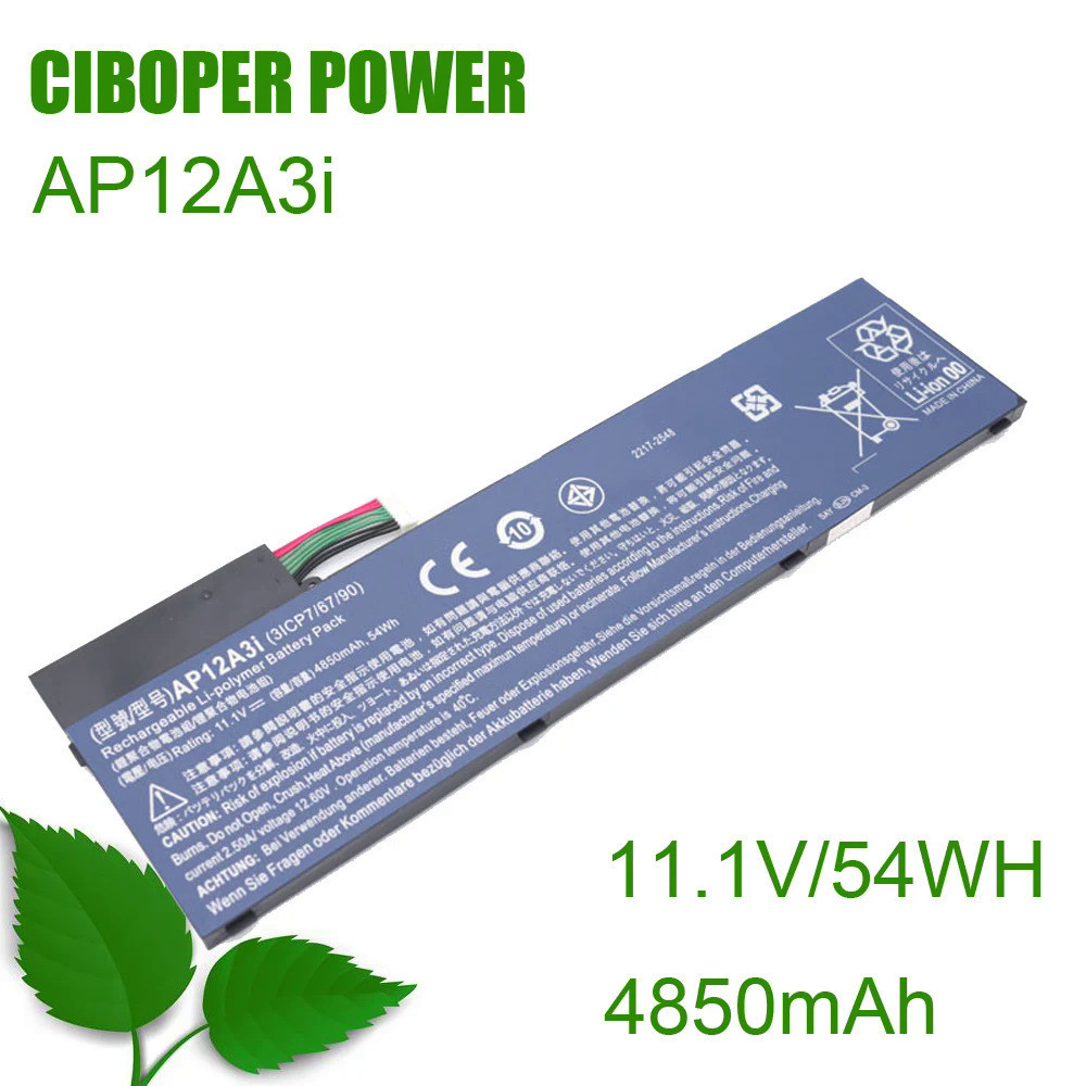 ของแท้ CP ใหม่แบตเตอรี่แล็ปท็อป AP12A3i 11.1V/4850MAh/54WH สำหรับ W700 MA50แท็บเล็ต M3 U M5-481G M3-