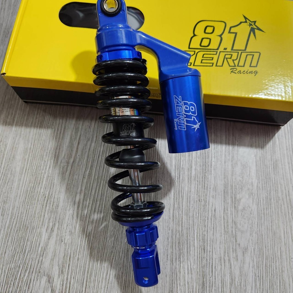 ZERN8.1 โช๊คหลัง กล่องสีเหลือง สปริงดำกระปุกน้ำเงิน MIO / FINO / CLICK110i / CLICK125i นิ่มสุดๆ งานCNC