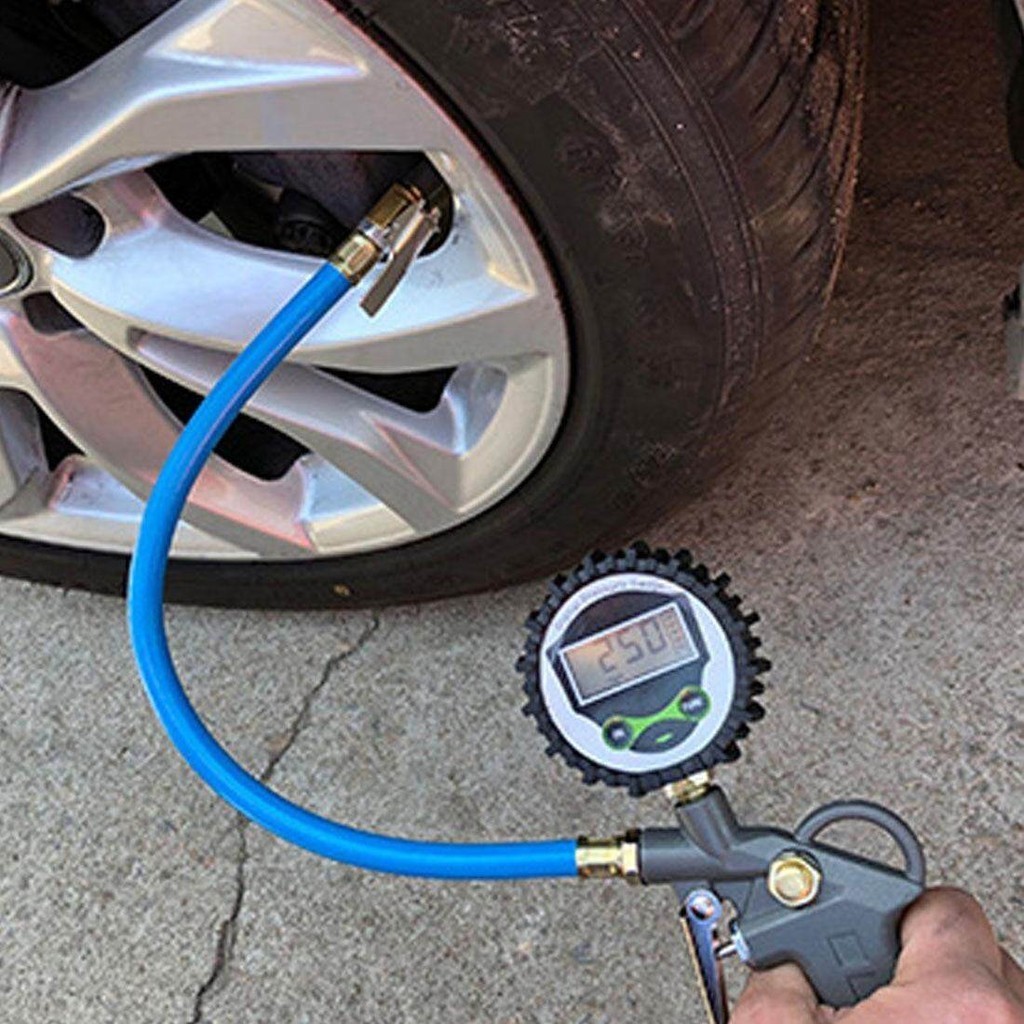 ที่เติมลมยางรถ ระดับความดัน เครื่องเติมลมยาง 0-220 PSI 0-16Bar Tire Pressure Monitor