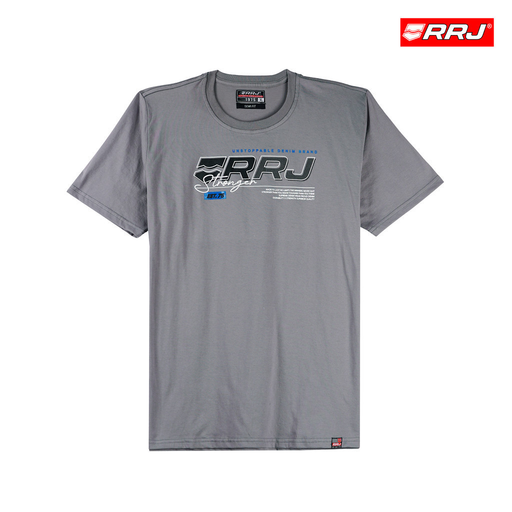 【COD】RRJ Basic Tees for Men Semi Body Fitting Shirt Trendy fashion Casual Top Gray T-shirt for Men 1