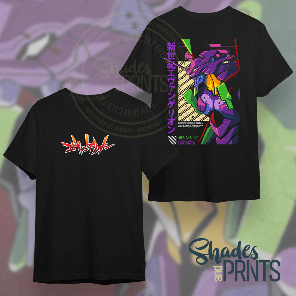 【COD】Neon Genesis Evangelion EVA-01 Manga Graphic Classic Anime  Customized Unisex Shirt Streetwear