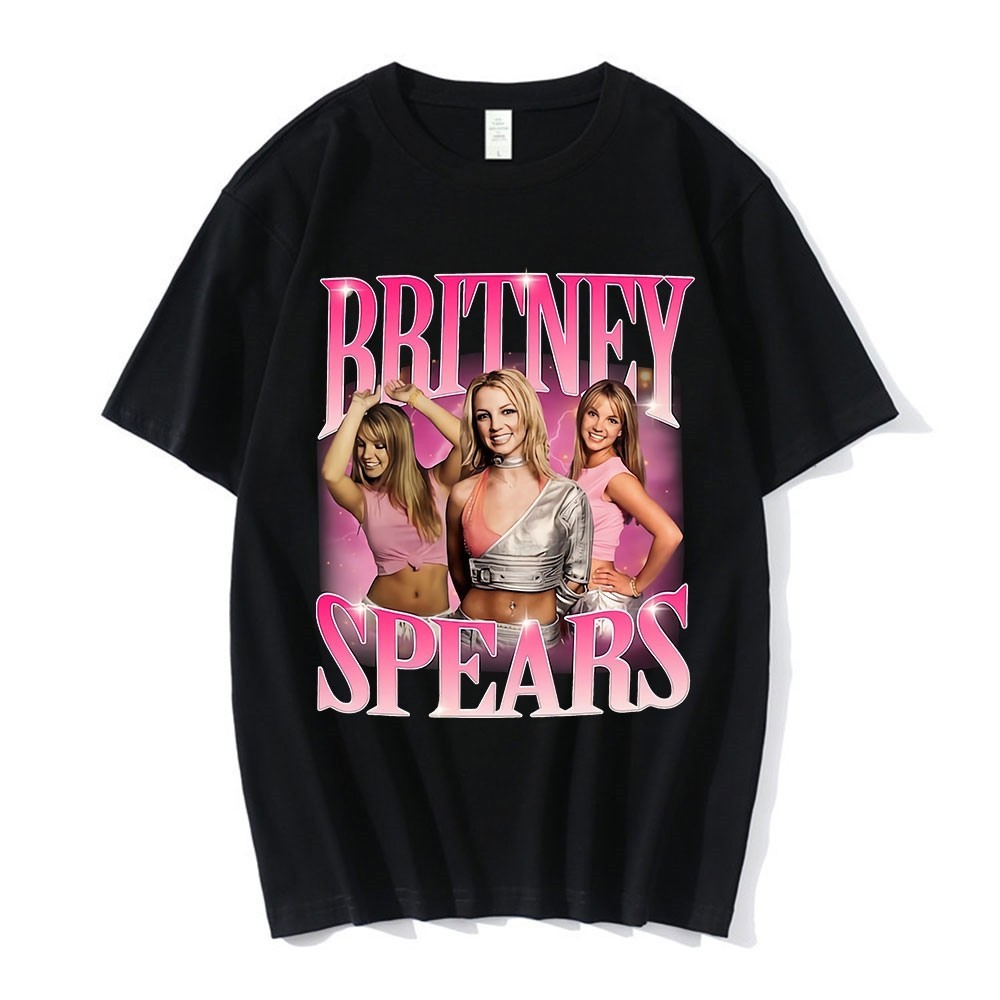 【COD】90s Singer Britney Spears Beautiful Photo Graphic Print T-shirt Fashion Hip Hop Oversized T Shi