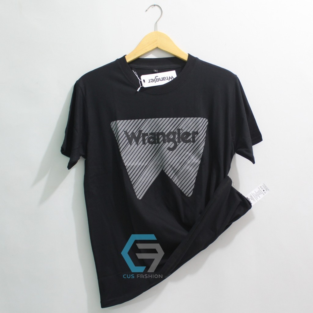 【COD】Wrangler men's T-shirt import Wrangler USA T-shirt import T-shirt Black