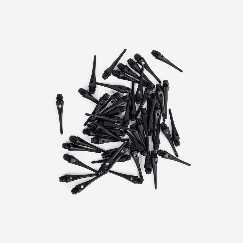ปลายลูกดอกพลาสติก (ชนิดปลายนุ่ม) รุ่น 50 (สีดำ) - ดำรมควัน | 50 Plastic (Soft Tip) Dart Tips - Black - Smoked Black