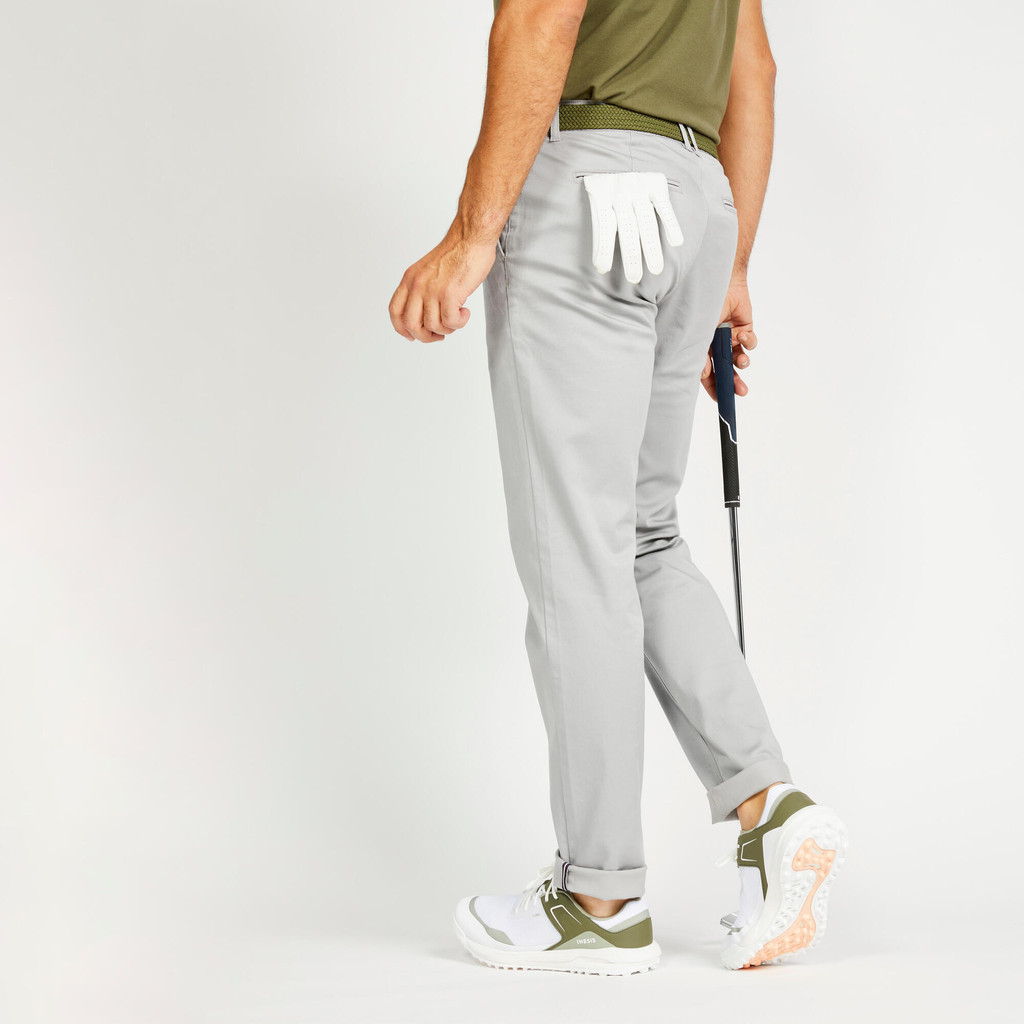 INESIS - กางเกงกอล์ฟขายาวสำหรับผู้ชายรุ่น MW500 (สีเทา) - Men's golf trousers - MW500 grey