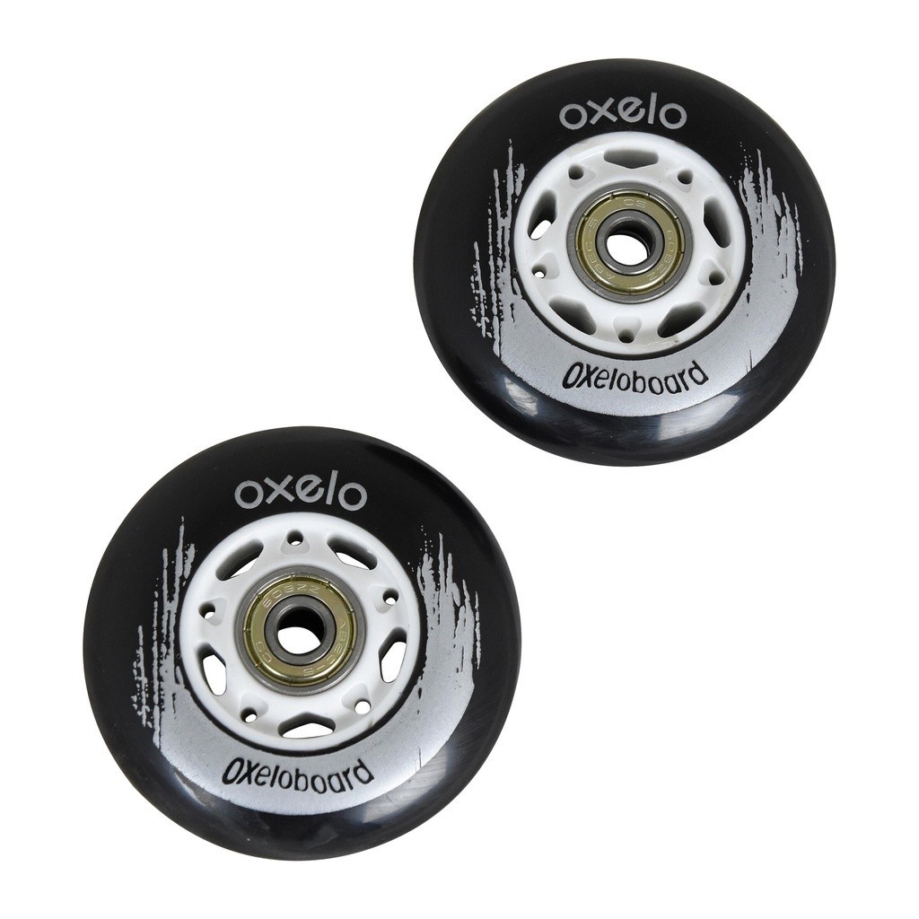 OXELO | ล้อเวฟบอร์ด OXELO แพ็ค 2 ล้อ (สีดำ) | 76 mm 88 A Waveboard Wheels Twin-Pack - Black