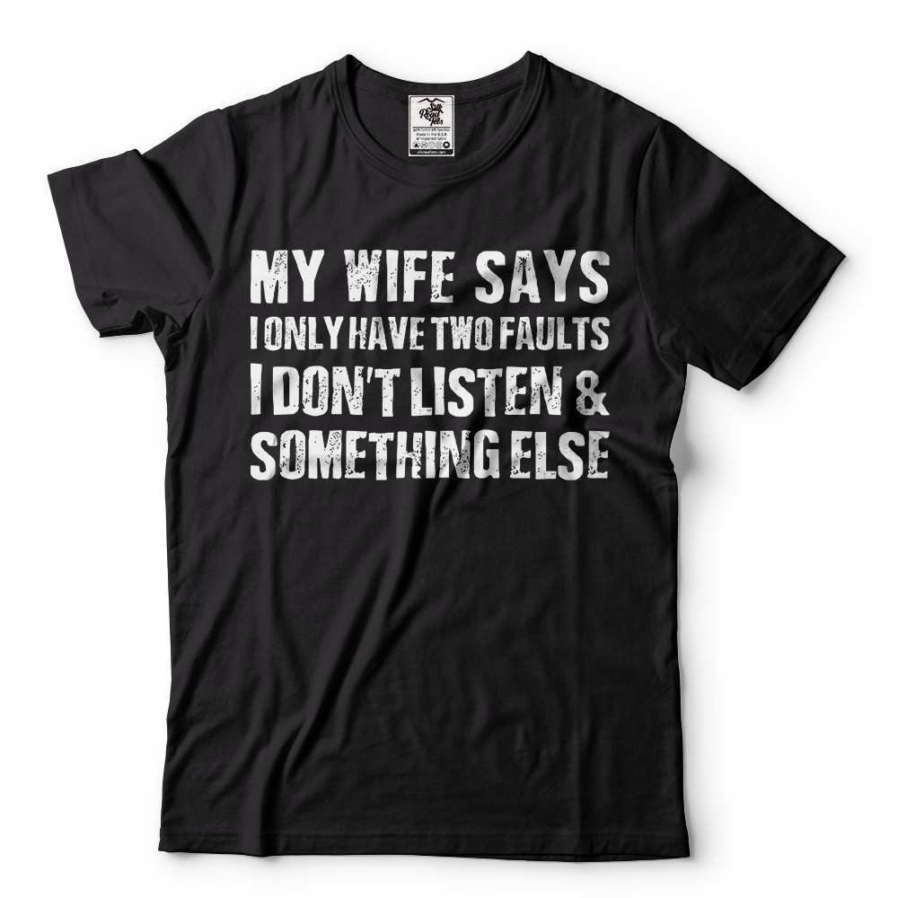 【COD】Male Funny Husband T Shirt Gift for Husband Satire Husband Wife Shirt