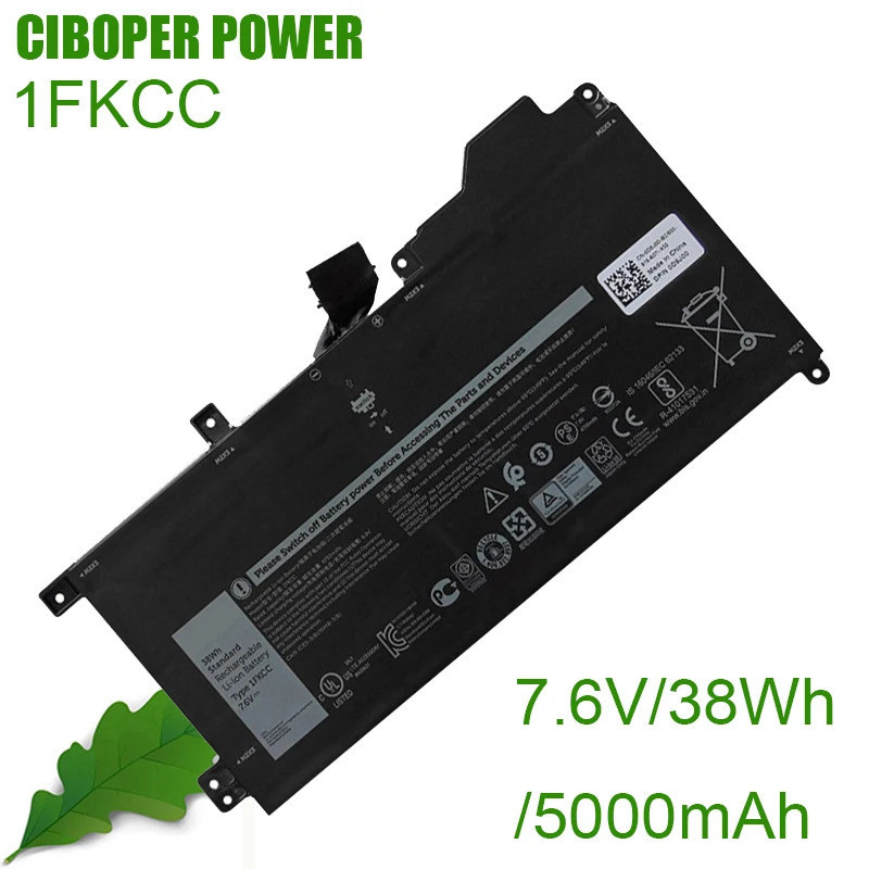 CP แบตเตอรี่แล็ปท็อป1FKCC 7.6V/38Wh สำหรับ Latitude 7200 7210 2-IN-1 Series 38WHR D9J00 KWWW4 9NTKM