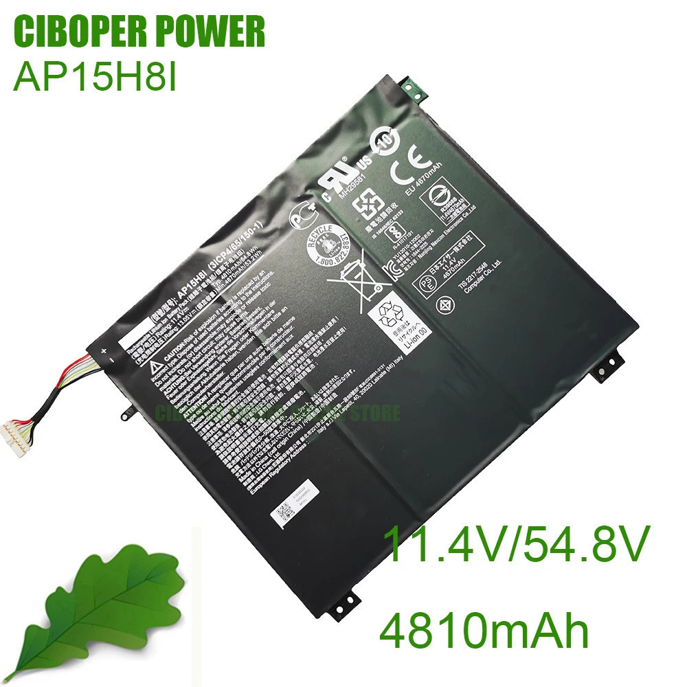 CP แบตเตอรี่แท้ AP15H8I 11.4V/54 .8wh/ 4810MAh สำหรับ One Cloudbook 1-431 Aspire One 14 One 1-431M 3