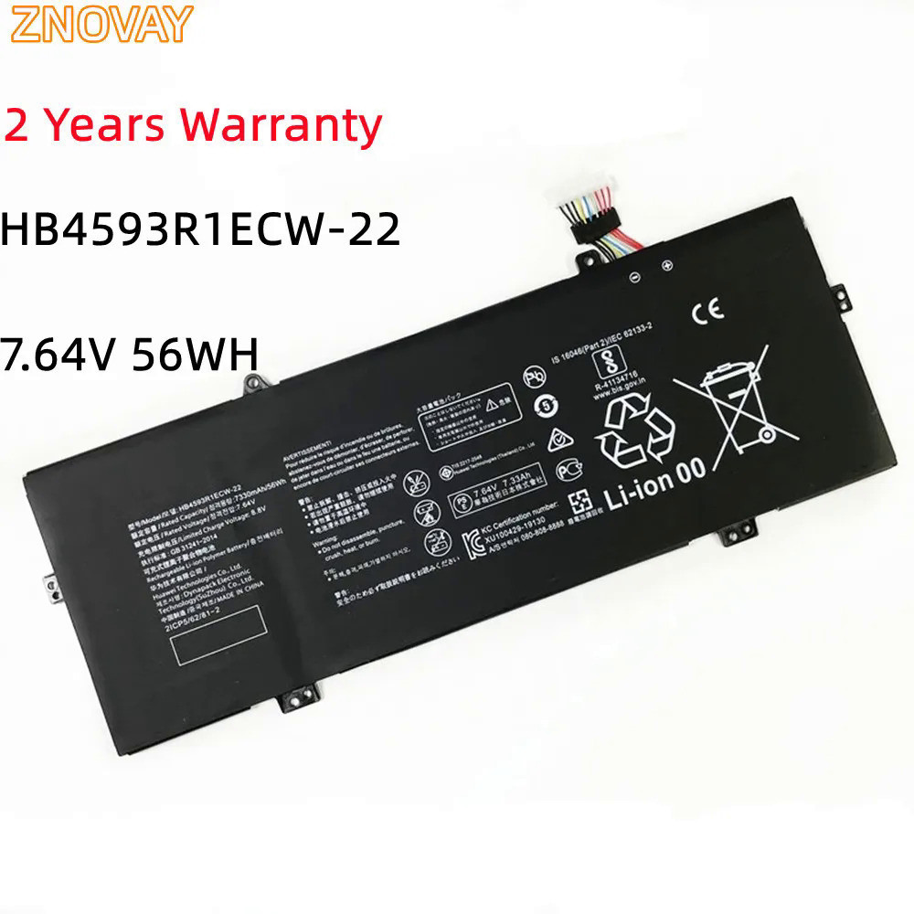 ZNOVAY แบตเตอรี่ HB4593R1ECW-22สำหรับ Huawei Magicbook 14 2019 2020 2021,R5 2500U,X Pro 13.9,VLT-W50
