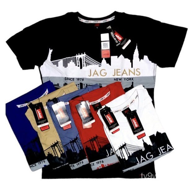 【High quality】8A J.A. MEN EMBROID T-SHIRT Fabric Fit Top