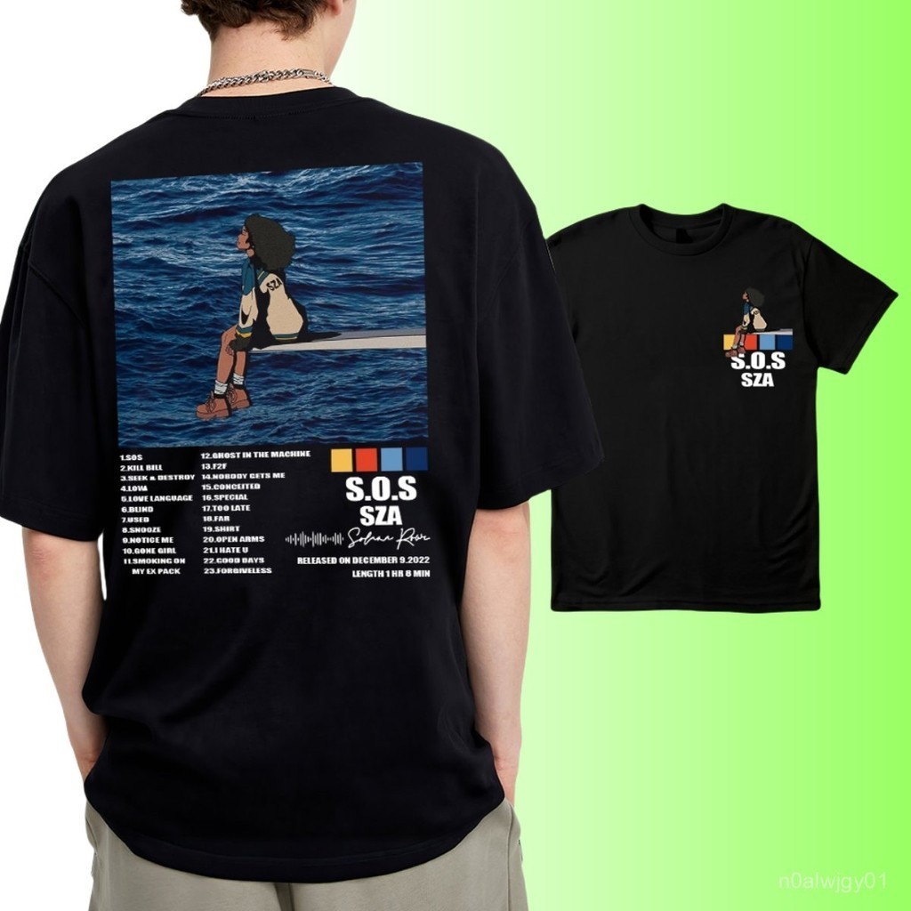 【High quality】Sell like hot cakes SOS SZA | Fashionable T-shirt High quality 220g thick fabric T-shi