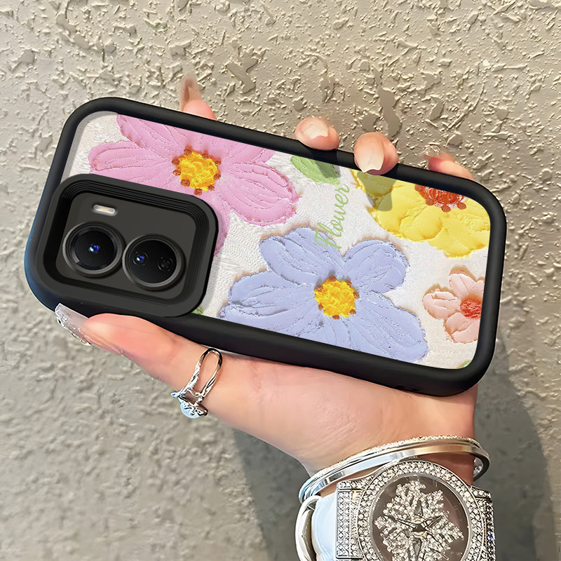 เคสสำหรับ VIVO Y16 4G VIVO Y35 5G VIVO Y56 5G เคสครอบดอกไม้อ่อนโยนรูปแบบ