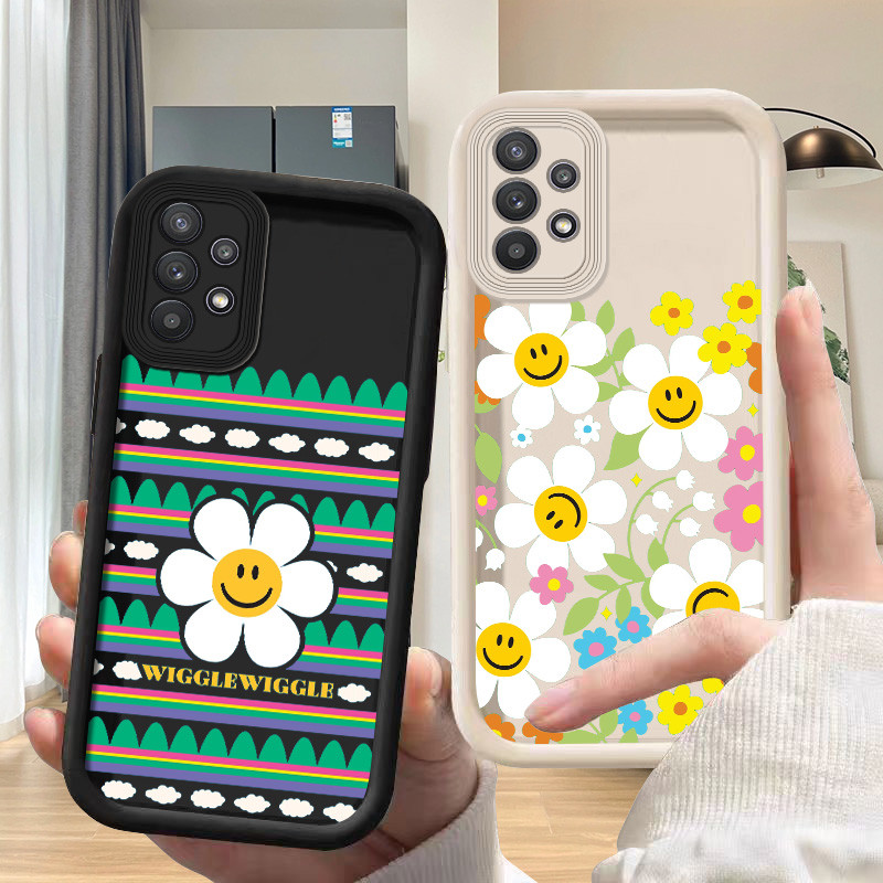 ดอกไม้มีรอยยิ้ม เคส Samsung A52 S A54 A53 A51 A50 S A34 A33 A32 A31 A30 S A25 A24 A23 A21S h3b1341