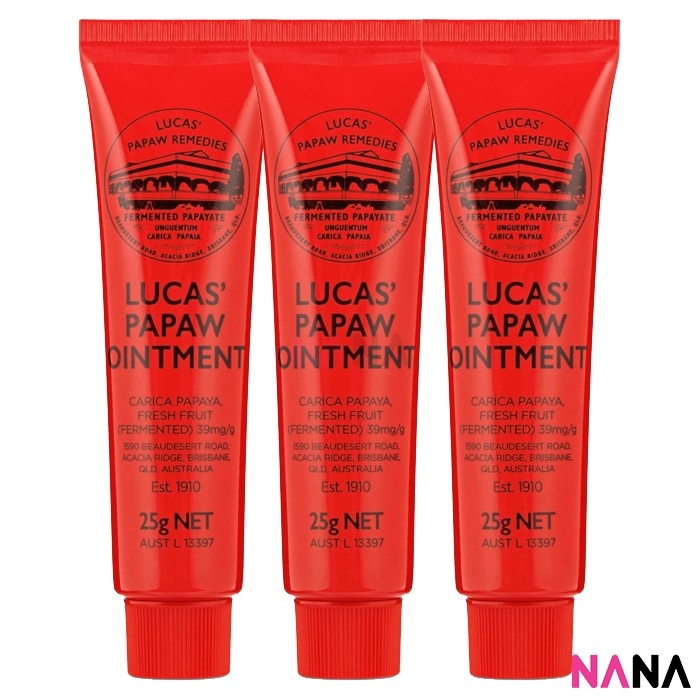 Lucas Papaw Ointment 25g x 3pcs บาล์มสารพัดประโยชน์ 25 กรัม 3 ชิ้น