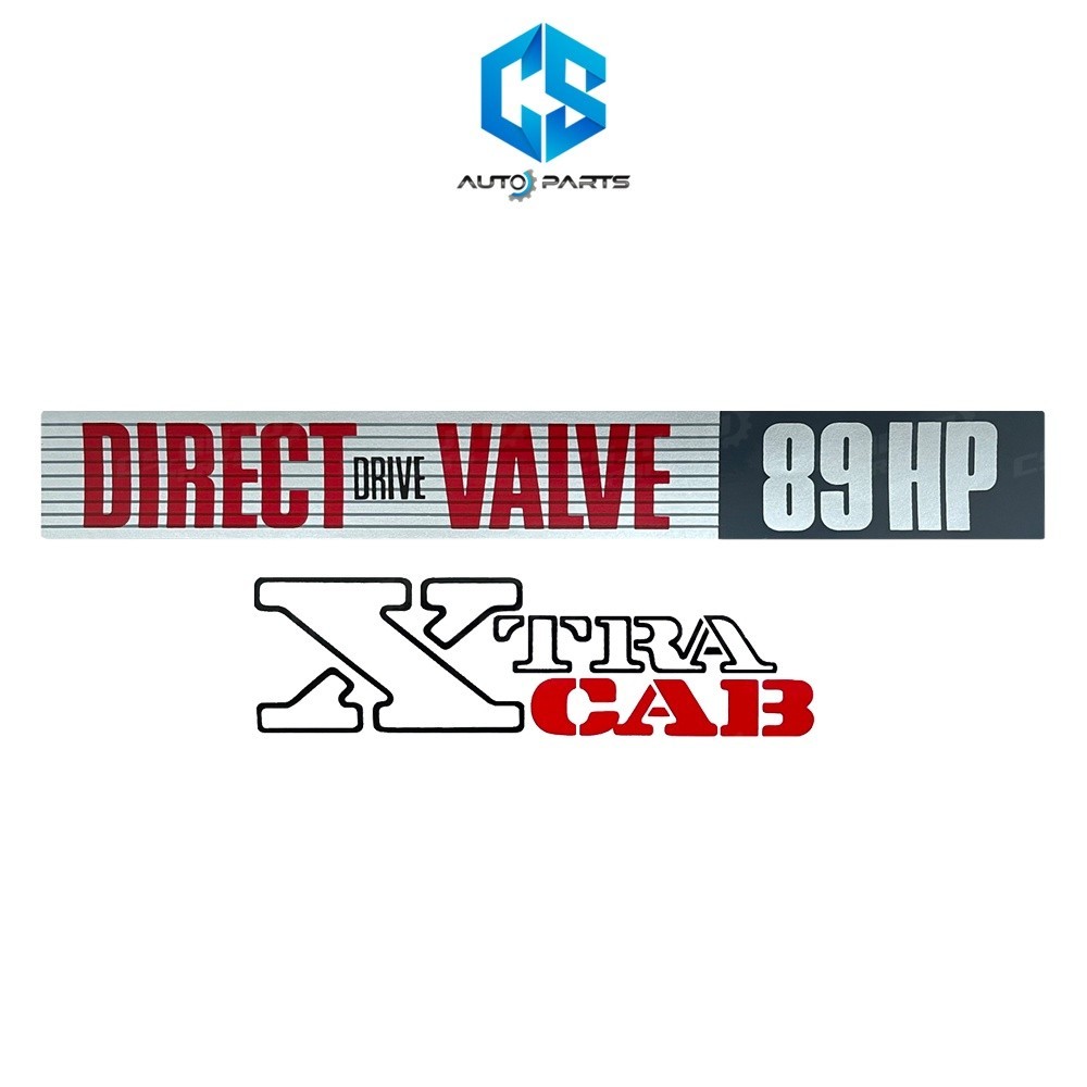 สติ๊กเกอร์ XTRACAB DIRECT DRIVE VALVE 89HP - TOYOTA MIGHTY X (ติดฝาท้ายกระบะ)