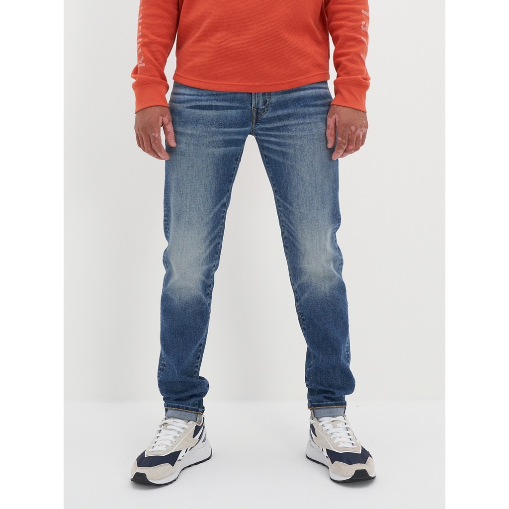 American Eagle กางเกงยีนส์ผู้ชาย MEDIUM CLEAN SKINNY CROPPED สี MEDIUM WASH - 011-6437-936