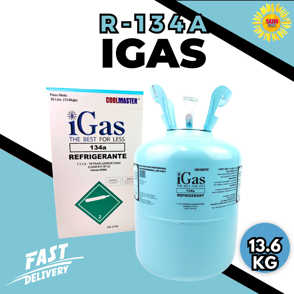 น้ำยาแอร์ R134A ยี่ห้อ iGAS(brand in usa) ขนาด 13.6KG. แบรนด์จาก usa