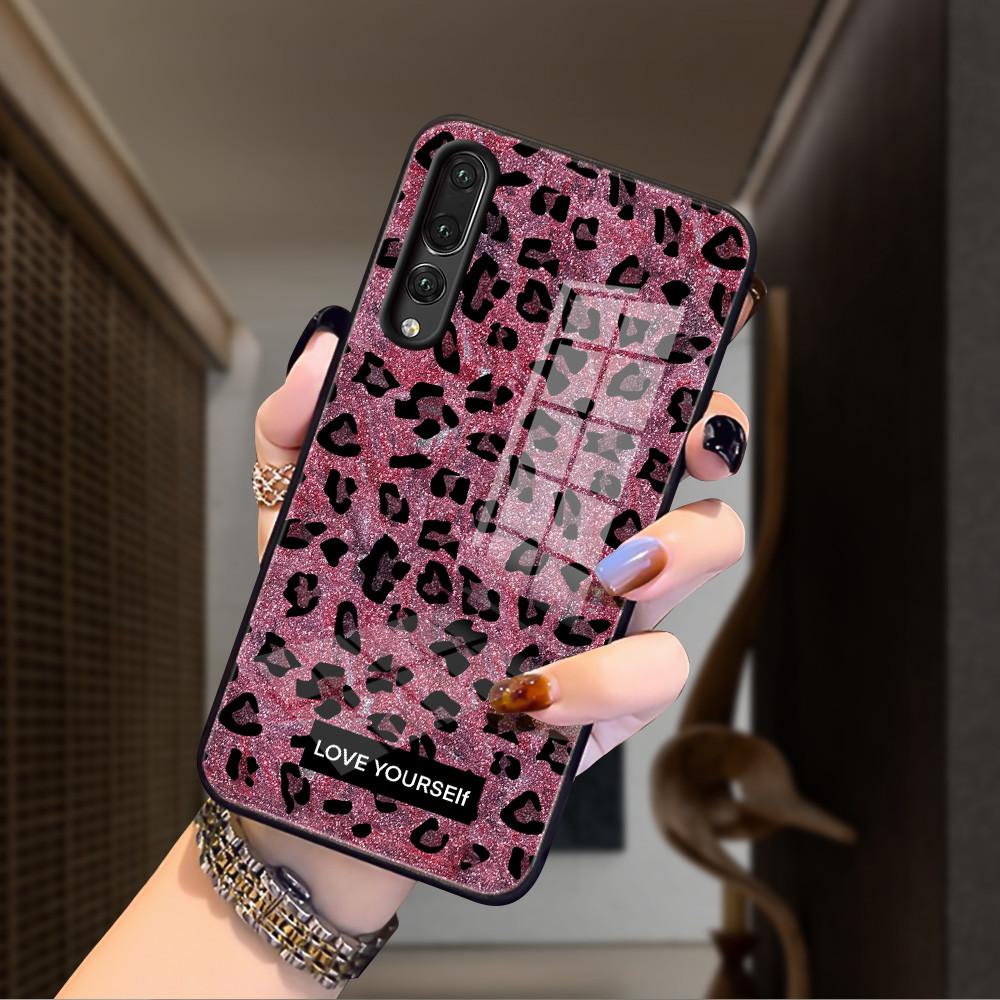 ใบโคลเวอร์สี่ใบ เคส กระจก huawei P20 pro P30 pro h3f1970