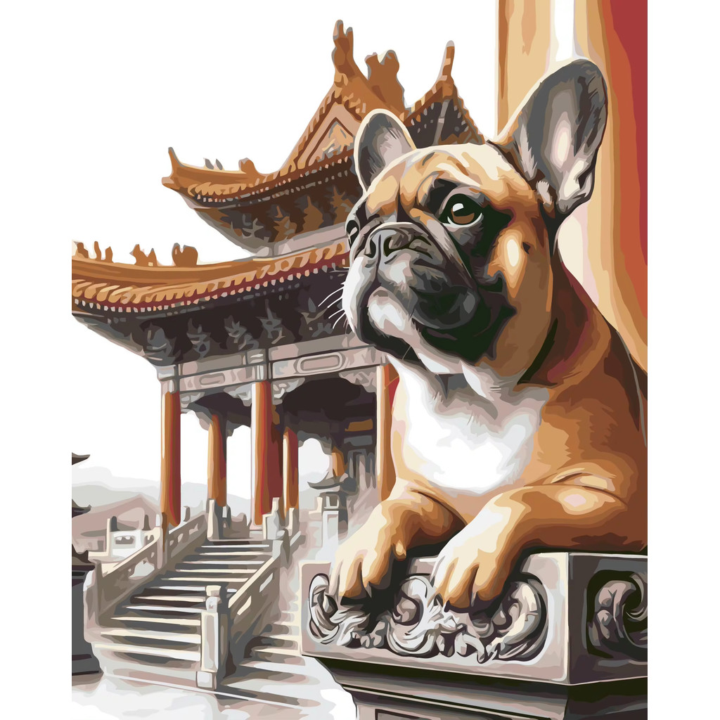 รูประบายสีตามเลข สีหลอด ขึงเฟรมแล้ว 40*50cm Paint by Number 123Paint