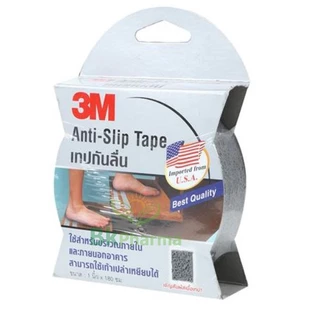 เทปกันลื่น 3M 1 นิ้ว x 1.8 เมตร งานห้องน้ำ งานภายนอกอาคาร สีขาว ใส เทา ดำ 3เอ็ม เทปกันลื่นชนิดม้วน Anti-Slip Tape 1 ม้วน