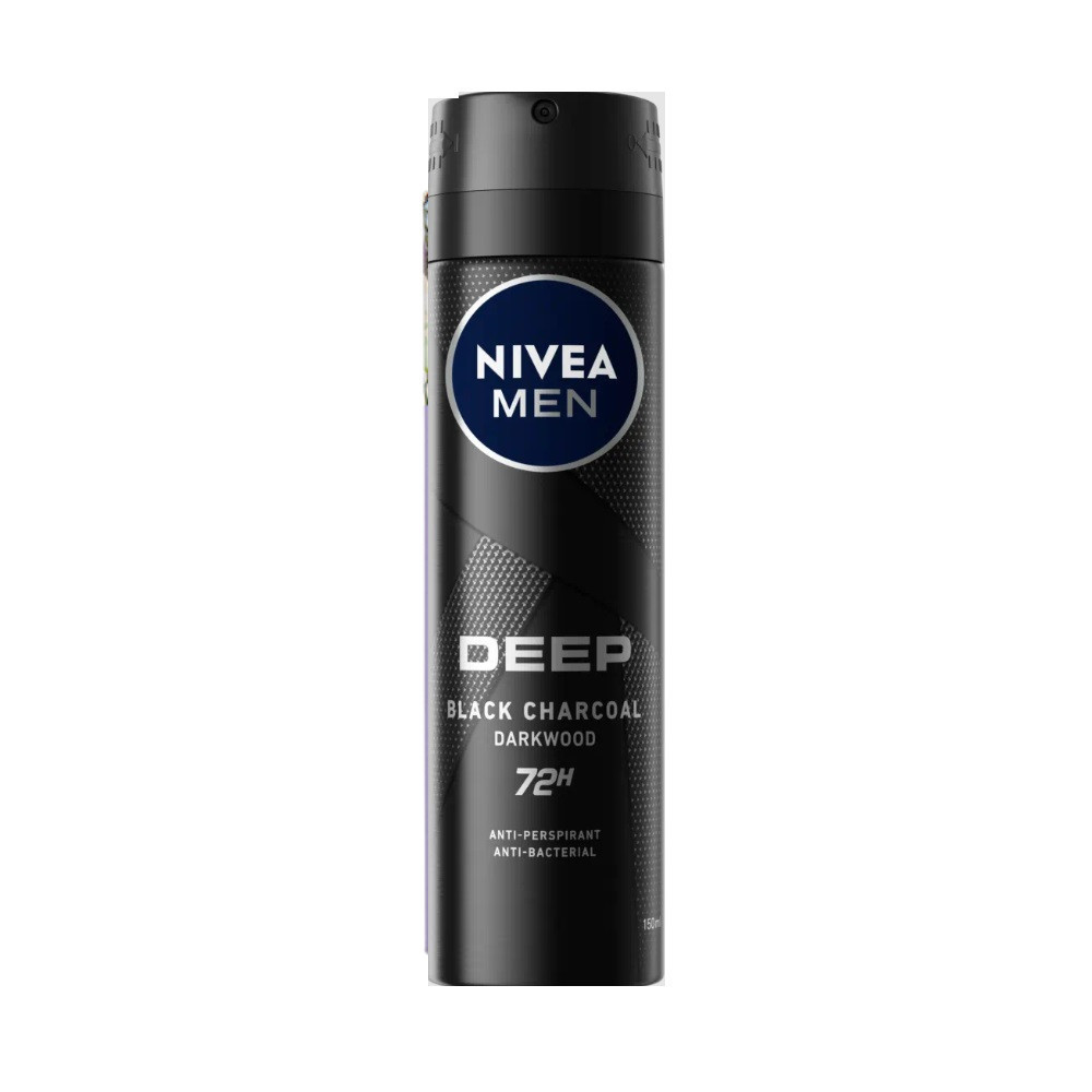 Nivea นีเวีย เมน ดีพ ดรายแอนด์คลีนฟีล สเปรย์ระงับกลิ่นกาย สำหรับผู้ชาย 150 มล.