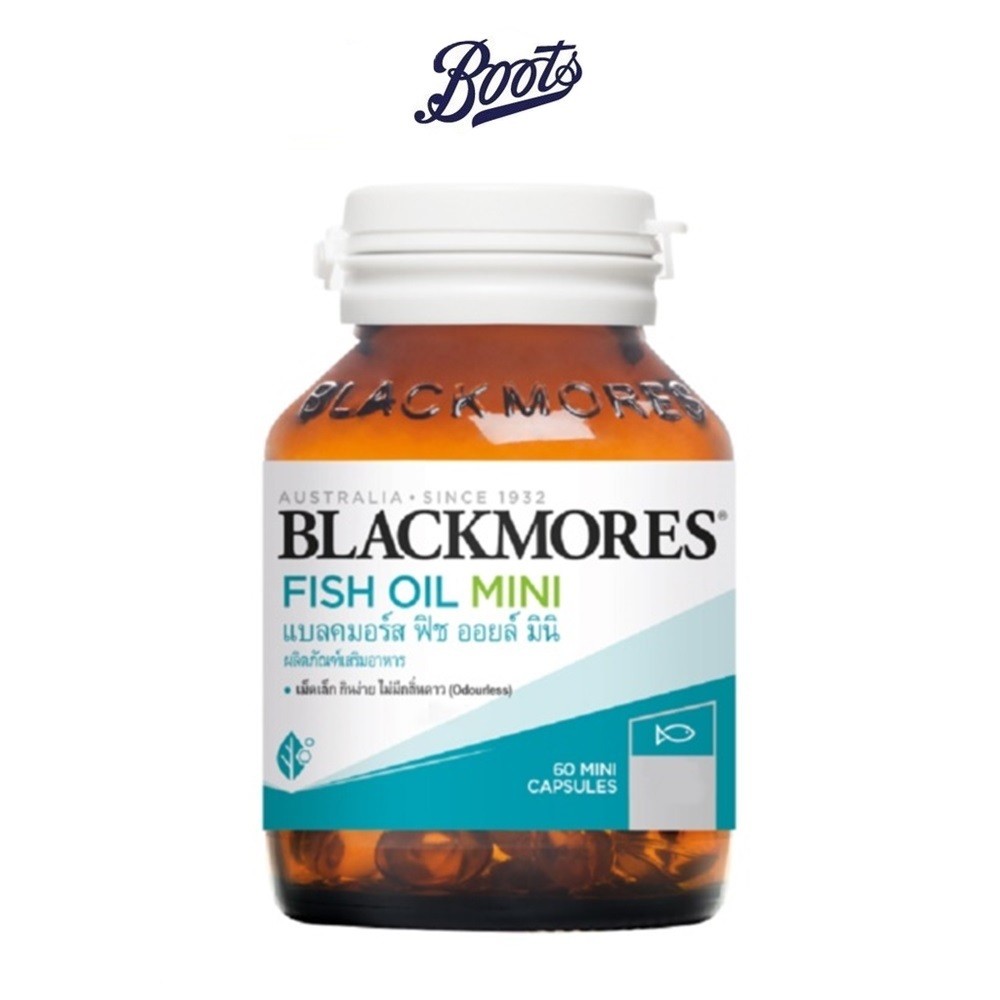 Blackmores แบลคมอร์ส ฟิช ออยล์ มินิ 60 แคปซูล