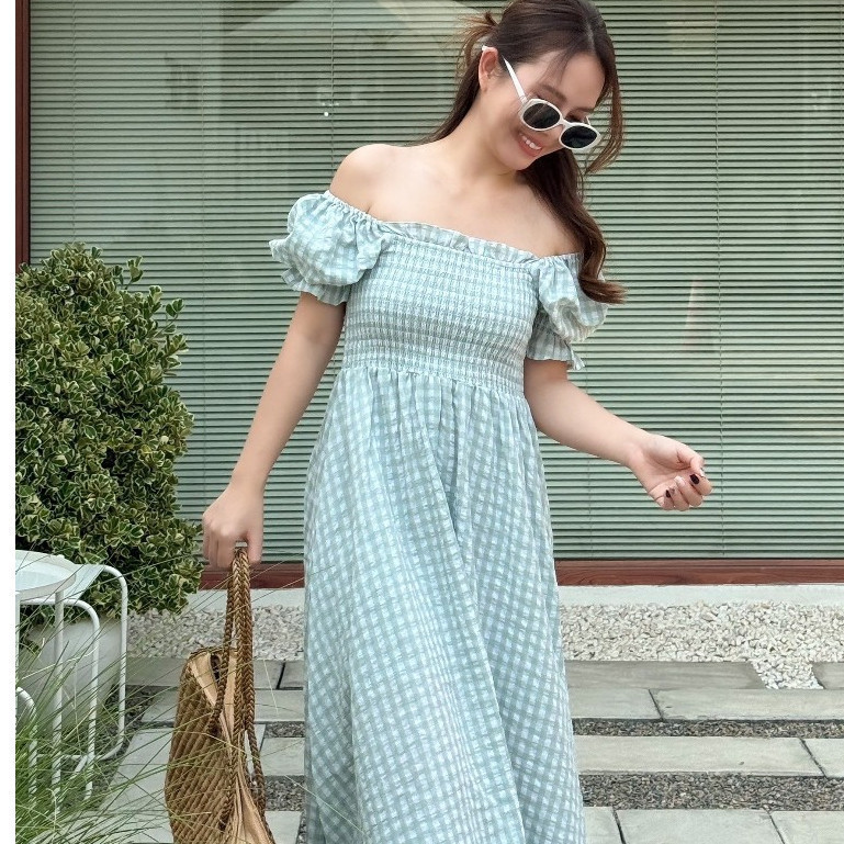 MyWay Brand : Dress ชุดเดรส - Mint Scott สีเขียวมิ้นน้า ไม่ใช่สีฟ้านะคะ