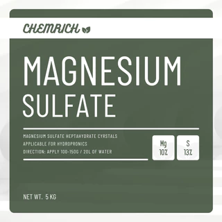5KG แมกนีเซียมซัลเฟต ปุ๋ยใบเขียว ดีเกลือฝรั่ง / Magnesium sulfate heptahydrate (Epsom salt) - Chemrich