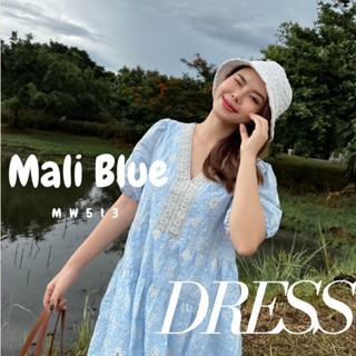 MyWay Brand : Dress ชุดเดรสสีฟ้า Mali Blue