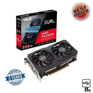 VGA ASUS RADEON RX 6500XT DUAL O4G - 4GB GDDR6 ประกัน 3Y การ์ดจอ กราฟิกการ์ด การ์ดจอเล่นเกม