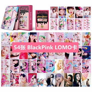 ☞☾Blackpink การ์ดขนาดเล็กรูปถ่าย LOMO การ์ด Jin Zhixiu LISA Zhini ROSE คอลเลกชันการ์ดอุปกรณ์ต่อพ่วง 54 ชิ้น