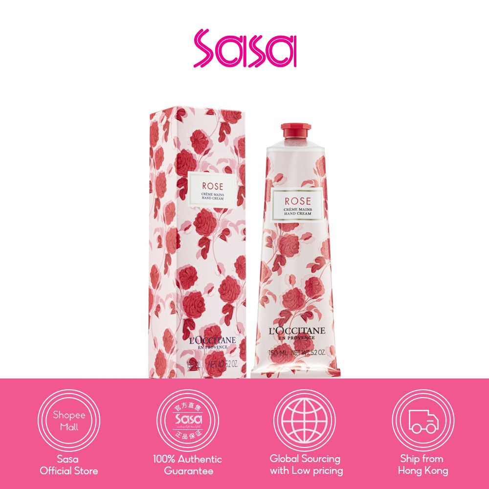 L'Occitane Rose Hand Cream 150ml smoothing and firmin, revealing soft and smooth skin