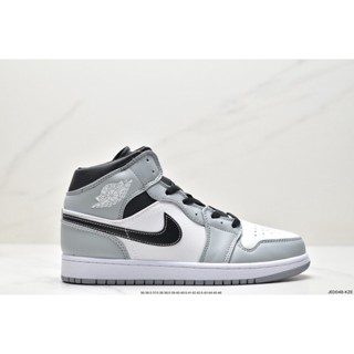 ◄[New] 【พร้อมส่งของแท้💯/ รุ่นนี่ใส่ตรงไซส NIKE Air Jordan 1 Retro Mid White Camo AJ1 แฟชั่น รองเท้ากีฬา（สินค้าพร้อมกล่อ