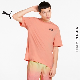 PUMA BASICS - เสื้อยืดแขนสั้นผู้ชาย Power Summer สีส้ม - APP - 67158228