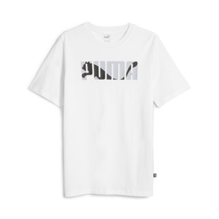 PUMA BASICS - เสื้อยืดผู้ชาย GRAPHICS Mens Tee สีขาว - APP - 67718502