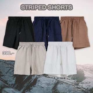 Urthe - กางเกงขาสั้นเอวยืด รุ่น  STRIPED SHORTS